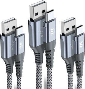 USB Type C P[uy1m+1m+2m/3{ZbgzSweguard USB-C & USB-A 3.1A USB C P[u}[d ^Cvc [dP[u iPhone16/iPhone 15,iPad Pro,Samsung Galaxy S22/S21,Sony,Xiaomi,Huawei,Pixel̑Androide,usb type c@