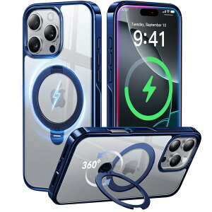 yȋP360°]X^hzCASEKOO iPhone 16 Pro pP[X NA ČRKiی  LL tBbg MagSafeΉ ő25W}[dΉ c px  ϏՌ ϋv