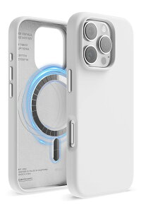 �yelago�z iPhone 16 Pro �Ή� �P�[�X MagSafe �Ή� �V���R�� �ϏՌ� �X�}�z�P�[�X �w�� �h�~ �T���T�� �}�O�Z�[�t �V���R���P�[�X [ iPhone16Pro �A�C�t�H�� 16 �v�� �Ή� ] MAGNETIC SILICONE CASE �z���C�g