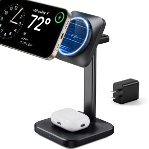 ESR CX[d 2 in 1 magsafe[d [dXe[V Appleip MagSafe[dX^h iPhonep[F؍] Magsafe[dXe[V }`foCX iPhone 16/15/14/13/12 Apple Watch& AirPods 4/3/AirPods Pro