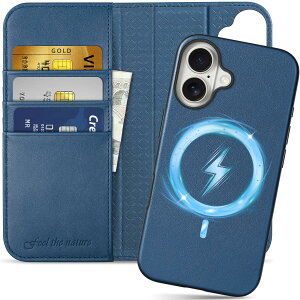 SHIELDON iPhone16 Plus Ή蒠^P[X 2in1 {v OR ӂ 16 vX gуJo[ Ռz J[h[ uX^h@\ }Olbg [RFIDubLO] Sʕی A