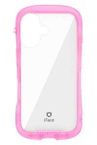 iFace Reflection Neo iPhone 16 ケース クリア 強化ガラス(クリアピンク)【アイフェイス iphone16 ケース アイフォン16 カバー スマホケース 透明 黄変防止 耐衝撃 ストラップホール付き クリアケース