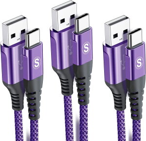 USB Type C ケーブル【1m+2m+3m/3本セット】Sweguard USB-A &USB-C ケーブル【QC3.0対応 急速充電3.1A】 タイプc 充電ケーブル iPhone16/iPhone 15 Pro MAX, iPad Pro,Samsung Galaxy S23 S22/S21,Sony,Xiaomi,Huawei,Pixel,type c機器と