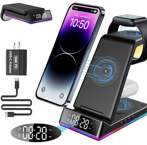 y܂肽ݎz15W}[dCX[d 3in1yA[/NbN/iCgCgtzQiF؃CX[dX^h iPhone/Apple Watch/AirpodsɑΉ Apple Watch [d  X}zX^