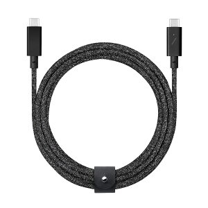 Native Union [lCeBujI] Type-C Belt Cable Pro - 240W USB Type-C~Type-C 2.4m U[Xgbvt͏[dP[uiPhone 16, 16 Pro Max, MacBook Pro 14"/16" M3, Air 15" M3, iPad ProΉ (RXX)
