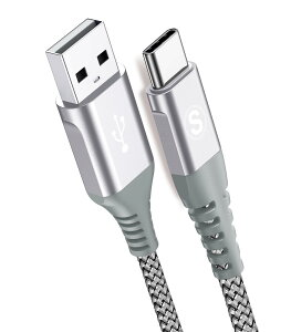 USB Type C ケーブル【3M/1本セット】Sweguard USB-C & USB-A 3.1A USB C ケーブル【QC3.0対応急速充電】タイプc 充電ケーブルiPhone 16/iPhone 15 Pro MAX, iPad Pro,Samsung Galaxy S22/S21,Sony,Xiaomi,Huawei,Pixel,usb type-c機器と