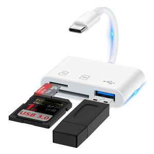 3in1 SDJ[h[_[ type-c J[h[_[ USB/SD/TFϊA_v^ 0TG@\ ݒsv ʐ^/rfI ` o] J[_[ iPhone16/15/^CvC X}z/MacBook/PC/Galaxy/Android/Type-C