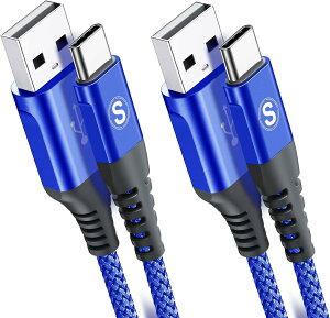 USB Type C ケーブル【1m+2m/2本セット】Sweguard USB-A & USB-C ケーブル【3.1A QC3.0対応 急速充電】 タイプc 充電ケーブルiPhone 16/iPhone 15 Pro MAX, iPad Pro,Samsung Galaxy S23 S22/S21,Sony,Xiaomi,Huawei,Pixel,type-c機器と