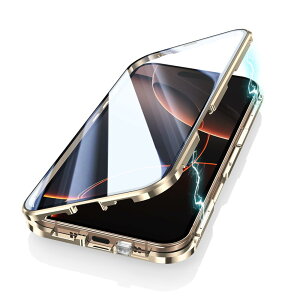 iPhone 16 Pro P[X SʃJo[ bN@\t+}Olbg ʃNAKX SbN Jی A~op[ ACtH16 Pro KXP[X ʃP[X  (S[h, iPhone16Pr