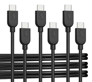 Cable Matters 3�{�Z�b�g USB C �P�[�u�� �u���b�N 3m/10ft �_�炩�� USB Type-C �P�[�u�� 60W PD�Ή� �I���� �W �u���[ �p�[�v�� iPhone16/iPhone 15/15 Pro/15 Plus/15 Pro Max/Galaxy S23�Ή�