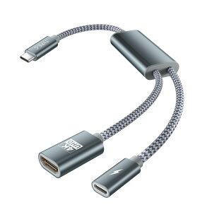 Basesailor USB Type-C to HDMI ϊA_v^ [4K𑜓x] +^CvC 100W PD}[d|[gA2-in-1 ^CvC to 4K HDMI X A_v^AΉ\ Thunderbolt 3/iPhone 16 15/Pro/Max/PlusAMacBook/iPad Air 5 Mini 6/Galaxy/Dell/St