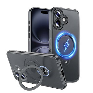 Magic John iPhone 16 Plus �P�[�X �ϏՌ� MagSafe�Ή� ���C�����X�[�d �X�^���h�t�� 360°��] ����~�� ��phone16 Plus �P�[�X ������ �J�����ی� TPU �Y���ɂ��� �z�R���t���ɂ��� �X�}�z�P�[�X iphone 16 Plu