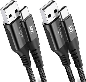 USB Type C ケーブル【2m+3m/2本セット】Sweguard USB-A & USB-C ケーブル【3.1A QC3.0対応 急速充電】 タイプc 充電ケーブルiPhone 16/iPhone 15 Pro MAX, iPad Pro,Samsung Galaxy S23 S22/S21,Sony,Xiaomi,Huawei,Pixel,type-c機器と