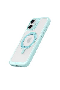 Anker MagGo Magnetic Case (360°リングスタンド, iPhone 16用) ミントブルー MagSafe対応 リングスタンド付き スマホケース マグネット搭載/滑り止め / 360°落下保護/耐衝撃/高耐久性/黄ばみなし/米軍MIL規