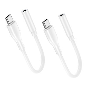 Hootek USB Type C - 3.5mm CzWbN ϊ ^CvC Cz ϊ P[u 2{ 4 X I[fBIϊA_v^ nC]Ή DAC ʒ/ʘb/yΉ iPhone 16Pro Max/16Pro/16Plus/16AGalax