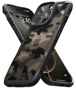 �yRingke�ziPhone 16 Pro �P�[�X FUSION-X PC+TPU ���΂݂ɂ��� �ω��� �����h�~ �ϏՌ� ����~�� �ČRMIL�K�i�擾 �X�}�z�P�[�X �X�}�z�J�o�[ �A�C�t�H��16�v�� (�X�g���b�v�z�[������) - Camo Black
