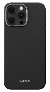 【MagEasy】 iPhone 16 Pro Max 対応 ケース MagSafe 対応 カーボン 調 アラミド繊維 薄型 軽量 スマホケース マグセーフ 耐衝撃 スマホカバー [ iPhone16ProMax アイフォン 16 プロマックス 対応 携帯ケース