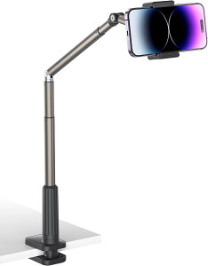 JSAUX �d�b�z���_�[ �f�X�N�ƃx�b�h�p iPhone 16 15 14 13 12�ɑΉ� �I�[�o�[�w�b�h�d�b�}�E���g �O�[�X�l�b�N �d�b�X�^���h �_���360 ���C�W�[�����O�A�[���N�����v�N���b�v �e�[�u���x�b�h�T�C