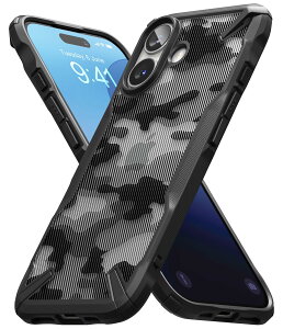 �yRingke�ziPhone 16 Plus �P�[�X FUSION-X PC+TPU ���΂݂ɂ��� �ω��� �����h�~ �ϏՌ� ����~�� �ČRMIL�K�i�擾 �X�}�z�P�[�X �X�}�z�J�o�[ �A�C�t�H��16�v���X (�X�g���b�v�z�[������) - Camo Black