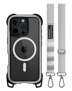 �yMagEasy�z iPhone 16 Pro �Ή� �P�[�X �V�����_�[ �X�g���b�v �t�� �N���A MagSafe �Ή� �ϏՌ� MIL�K�i �}�O�Z�[�t �X�}�z�P�[�X [ iPhone16Pro �A�C�t�H�� 16 �v�� �Ή� ] Odyssey +Strap M ���^���V���o�[