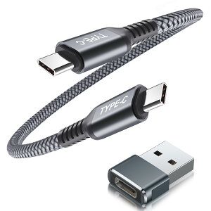 Basesailor USB Type C to ^Cv C 100W P[u 0.3M  USB A_v^[APD [dR[h }[d P[uAiPhone 16 15 MaxAMacBookAiPad Pro 10AAir 4A5AMini 6AGalaxy S9AA34AA54AZ FlipAFold 5ACar Play Ȃ