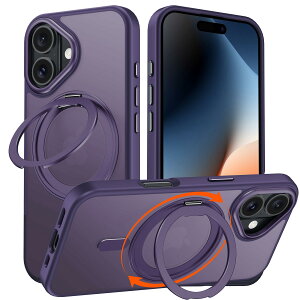 iPhone 16 Kp P[X MagsafeΉ ACtH16 Jo[ 360°]X^h Uovon X}zP[X ACz16 gуP[X CX[d ԍڃz_[ Ή Xgbvt  wh~ ?h