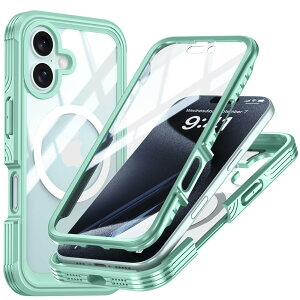 iPhone 16 P[X MagSafeΉ SʃJo[ ʃP[X ʃJo[ KXtBt 360xSʕی ACtH16 Jo[ ϏՌ AEghA,