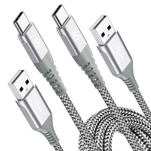 USB Type C ケーブル【3M/2本セット】Sweguard USB-C & USB-A 3.0A USB C ケーブル【QC3.0対応急速充電】タイプc 充電ケーブル iPhone 16/iPhone 15 Pro MAX, iPad Pro,Samsung Galaxy S22/S21,Sony,Xiaomi,Huawei,Pixel,usb type-c機器と