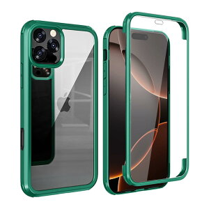 YSAN iPhone16Pro P[X 360xSʕی [100ʊx][ʓ] NAtJo[ ČRMILKi  ϏՌ ^ y VR[t[ ~߃op[ CX[dΉ (O[, iPhone