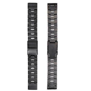 Ahayo QuickFit 22mm �����x���g ���y�ʃ`�^���X�`�[���X�g���b�v �X�e�����X�|�̗��ߋ� for GARMIN(�K�[�~��) Fenix 7/ EPIX 2 / Fenix 6/5 / Instinct/Quatix 6 / Approach S62 �p(�t���u���b�N)