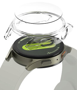 【Ringke】Galaxy Watch 7 40mm ケース SLIM & GLASS (ケース1枚+ガラスフィルム1枚) PC素材 耐黄変 耐衝撃 超薄型 衝撃吸収 保護ケース ギャラクシーウォッチ7 40mm スマートウォッチ スリムケース - Clear