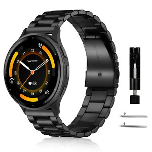 [RoSoki] 22MM �o���hGarmin Venu 3 / Garmin Venu 2 / Garmin vivoactive 4 / Garmin Active �Ή� �X�e�����X�� �����o���h �����o���h �X�g���b�v �h�K �ϋv���̂��� �r�W�l�X�� Garmin Forerunner 265 / Forerunner 255 / Forerun