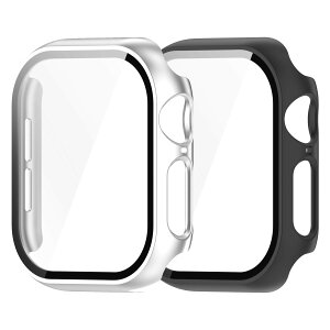 [RuenTech]ΉApple Watch Series 10 42mm 46mmP[X ̌^یJo[ PCގop[ Ռz jp ȒP AbvEHb`V[Y10Jo[ KXtBt (Vo[{ubN, 4