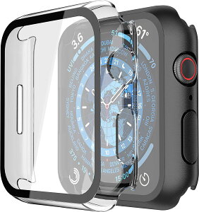 Smilelane �Ή� Apple Watch Series 9 / Series 8 / Series 7 41mm �P�[�X, ��̌^ PC+�����K���X�f�� �����^ �����ȒP �����ߗ� ���ϋv �ϏՌ� �w��h�~ ���h�~ �A�b�v���E�H�b�` 9/8/7 41mm�ی�J�o�[ (����)
