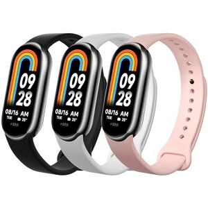 [Suoman] for Xiaomi Smart Band 9/Band 8�o���h(3��)�A�\�t�g�V���R���f�ރV���I�~ Smart Band 9/8�����o���h-��+��+�s���N