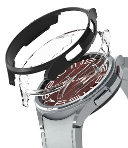 �yRingke�zGalaxy Watch 6 Classic 47mm �P�[�X SLIM PC �ω��� �ϏՌ� �����^ �Ռ��z�� �ی�P�[�X �M�����N�V�[�E�H�b�` 6 Classic 47mm �X�}�[�g�E�H�b�` �X�����P�[�X - Clear & Matte Black (2����)