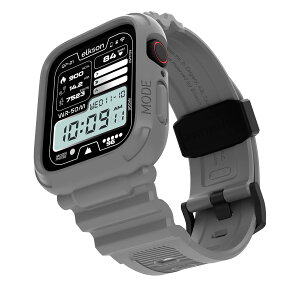 elkson �A�b�v���E�H�b�` �o���h Apple Watch 41mm 40mm �o���p�[�P�[�X�t�� ���ȃ����Y�o���h Apple Watch SE iWatch Series 9 8 7 6 5 4�p, Quattro Pro Series TPU �_�� �ϏՌ��� �S�ʕ� �� �O���[