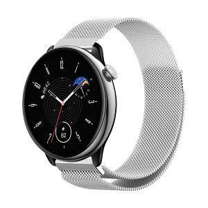 [AiMaoo] �o���h Amazfit GTR Mini �Ή� �����o���h �X�e�����X�| ���C�t�� �X�|�[�c�o���h �}�O�l�b�g�� ������� ���߉\ �����x���g �X�g���b�v Amazfit GTR Mini �p (�V���o�[)