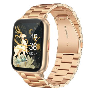 Lamsaw for RUIMEN H1 �X�}�[�g�E�H�b�` �o���h, �X�e�����X�� ���^�� �x���g ���������o���h ���v�X�g���b�v �����������t�� RUIMEN H1 1.85�C���`�X�}�[�g�E�H�b�` �ɑΉ� (���[�Y�S�[���h)