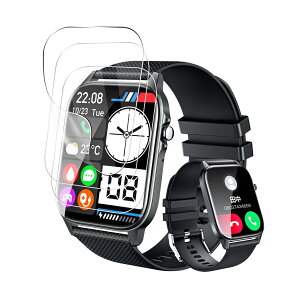 For blenck 1.9インチ超大画面 フィルム 保護フィルム【2024年進化モデル】スマートウォッチ 1.9インチ 保護フィルム 高い透明度 反射低減 高感度です 指紋防止 柔軟液晶保護フィルム 保護フィ