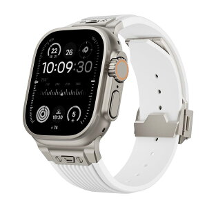 Royce&Roland Apple watch �o���h Ultra 3 2 1 �Ή�(49mm) Series 10 9 8 7 6 5 4 SE �Ή� (46mm 45mm 44mm) ������� �A�b�v���E�H�b�` (�V���R�� �X�e�����X) �E���g���o���h �X�|�[�c �����Y (White)