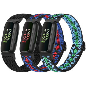Bcuckood Fitbit Inspire 3/Inspire 2/Inspire/Inspire HR/Ace 2/Ace 3 �o���h�ƌ݊�������A�L�k���̂��钲�߉\�Ȍ����p���X�g�o���h ���f�B�[�X �����Y �L�b�Y �L�k���̂���\�t�g �X�|�[�c �i�C���� ���[