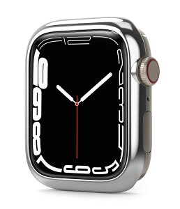 �yRingke�zApple Watch 9 / 8 / 7 41mm �P�[�X BEZEL STYLING �ϐF�h�~ �ϏՌ� �����^ �ی�P�[�X �X�e�����X�� ���^���b�N �A�b�v���E�H�b�` �E���g�� 9 / 8 / 7 41mm �X�}�[�g�E�H�b�` ���^���b�N�P�[�X - Sil