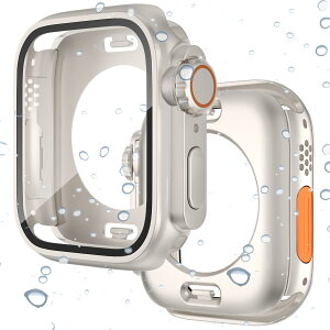 MiimallyUltrahP[XzΉ Apple Watch Series 4/5/6/SE 44mm P[X {̂Sʕی AbvEHb`44mm 3in1 wʃJo[ KXtC ʃJo[ h V^P[X X|[c CApple Watch