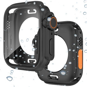 MiimallyUltrahP[XzΉ Apple Watch Series 7/8 45mm P[X {̂Sʕی AbvEHb`45mm 3in1 wʃJo[ KXtC ʃJo[ h V^P[X X|[c CApple Watch 8