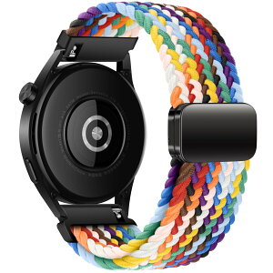 �R���p�`�u��Samsung Watch 3 45mm �o���h/HUAWE Watch GT 4 46mm �i�C�����E�H�b�`�o���h/GT 3 Pro 46mm/Gear S3 Frontier/Classic�A22mm �X�|�[�c�i�C�����o���h �����\�Ȍ����p�i�C�����x���g �����j���p