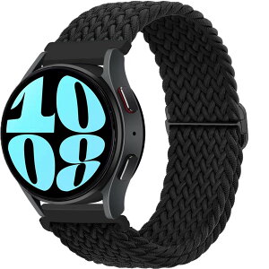 ブレイデッドソロループ コンパチブル Samsung Galaxy Watch 7/6/6 Classic/5/5 pro/4/4 Classic/3 41mm/Active 2/Active for Amazfit gtr 42mm/gtr mini/gts4 mini for Huawei watch GT/2/2e/pro 42mm に対応交換バンド、ナイロン 20mm バ