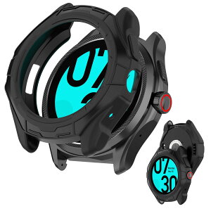 Ticwatch Pro 5 用 ケース 保護ケース 【NOUKAJU】 一体型 TPU素材 全面保護 装着簡単 耐衝撃 衝撃吸収 アクセサリー (ブラック)