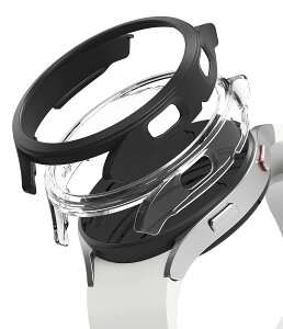 �yRingke�zGalaxy Watch 4 40mm �P�[�X SLIM PC �ω��� �ϏՌ� �����^ �Ռ��z�� �ی�P�[�X �M�����N�V�[�E�H�b�` 4 40mm �X�}�[�g�E�H�b�` �X�����P�[�X - Clear & Black (2����)