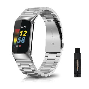[SeGinn] oh Fitbit Charge 6 / Fitbit Charge 5 Ή oh XeX TCY߉\ Ht Xgbv rWlX ɂ₳ YfB[Xp xg ւxg R